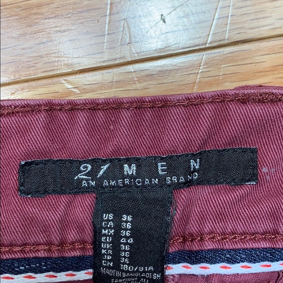 Burgundy slim khaki/chinos - Picture 3 of 3